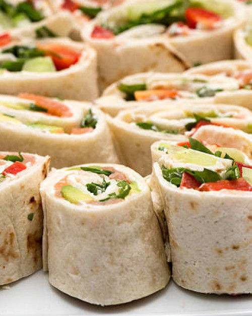 Plateau de 10 minis wraps patates douces.