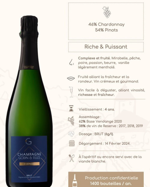 Champagne Godin 3 cépages