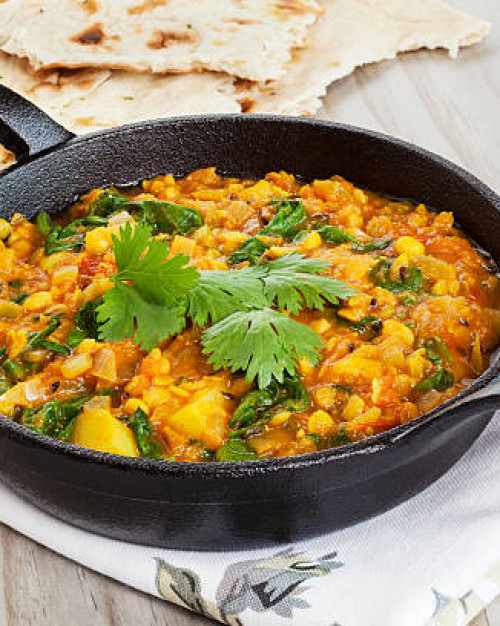 Curry de légumes et lentilles corail