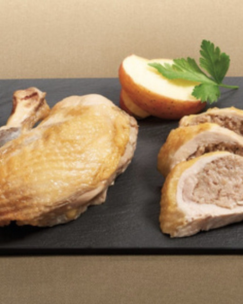 Suprême de pintade farci à la Normande