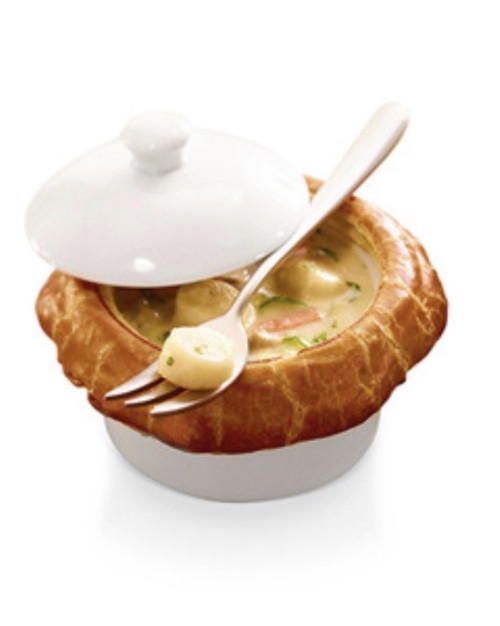 Cocotte lutée de st Jacques au vin blanc